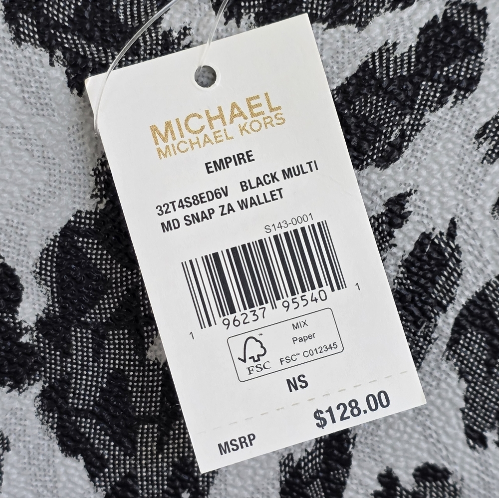 Michael Kors Empire Medium Leopard Logo Bifold Wallet - Picture 6 of 7